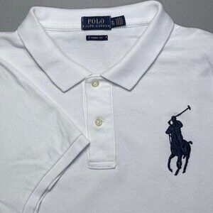 Polo Ralph Lauren Skinny Fit Big Pony Polo Shirt Women’s Size XL Navy Blue Pony